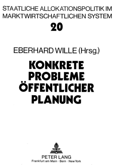 Book cover of: Konkrete Probleme oeffentlicher Planung