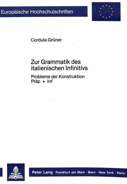 Book cover of: Zur Grammatik des italienischen Infinitivs
