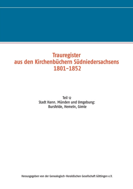 Book cover of: Trauregister aus den Kirchenbuchern Sudniedersachsens 1801-1852
