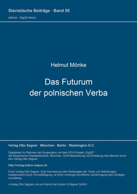 Book cover of: Das Futurum der polnischen Verba