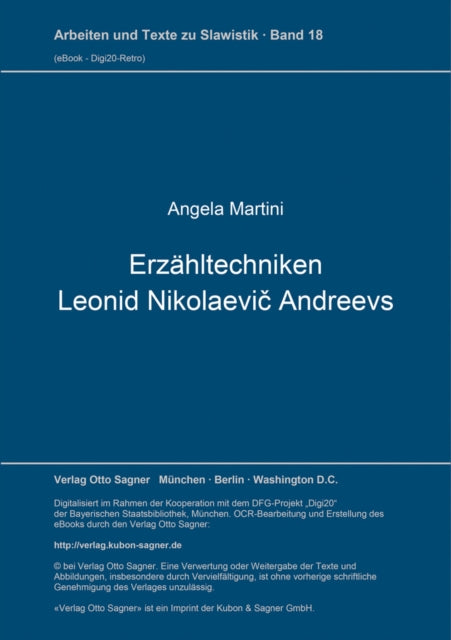 Book cover of: Erzaehltechniken Leonid Nikolaevic Andreevs