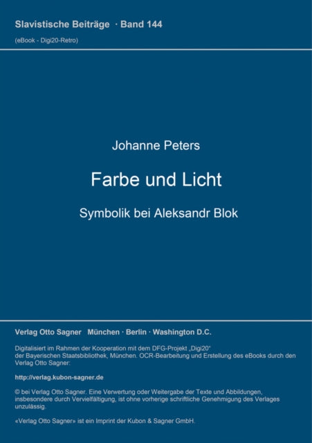 Book cover of: Farbe und Licht