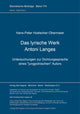 Book cover of: Das lyrische Werk Antoni Langes