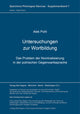 Book cover of: Untersuchungen zur Wortbildung