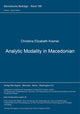 Book cover of: Analytic Modality in Macedonian