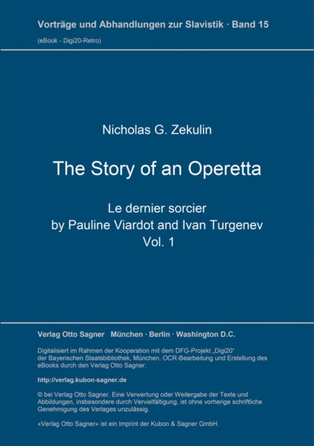 Book cover of: Story of an Operetta