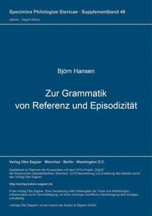 Zur Grammatik von Referenz und Episodizitaet