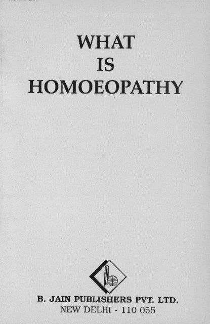 Book cover of: What is Homoeopathy. By: S. R. Wadia