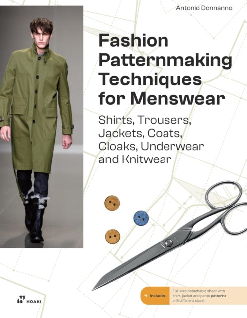 Book cover of: Fashion Patternmaking Techniques For Menswear. By: Antonio Donnanno