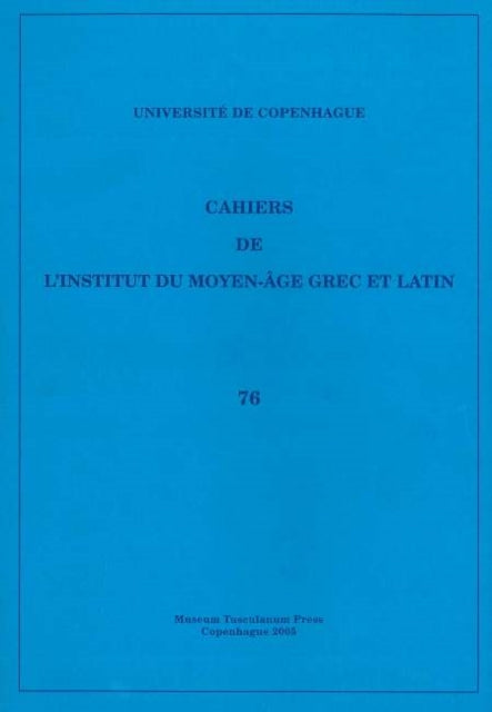 Book cover of: Cahiers de l'Institut du Moyen-Age Grec et Latin. By: Sten Ebbesen