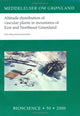 Book cover of: Altitude distribution of vascular plants in mountains of East and Northeast Greenland