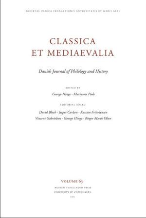Classica et Mediaevalia Volume 63