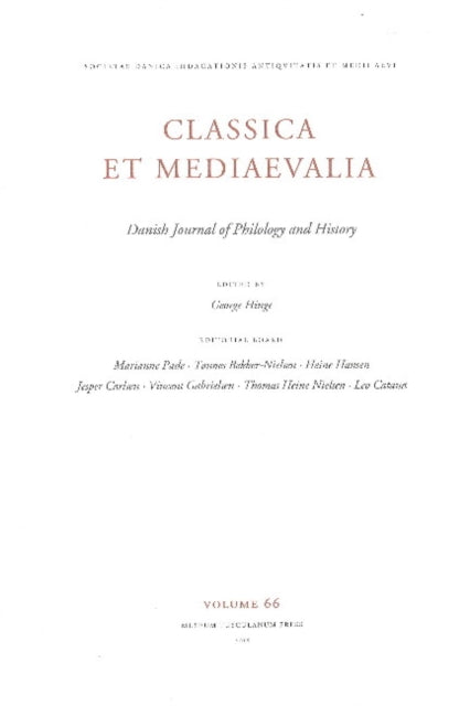 Book cover of: Classica et Medieavalia 66. By: George Hinge