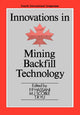Book cover of: Innovations in Mining Backfill Technology. By: Hassani