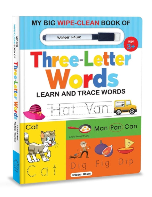 Book cover of: My Big Wipe And Clean Book of Three Letter Words. By: Wonder House Books