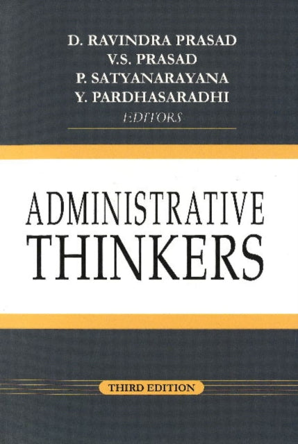 Book cover of: Administrative Thinkers. By: D. Ravindra Prasad