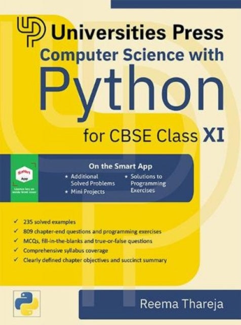 Book cover of: Computer Science with Python for CBSE Class XI