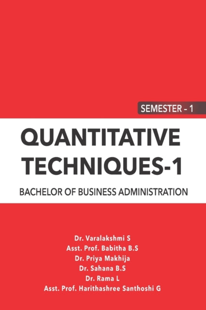 Book cover of: Quantitative Techniques - 1