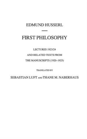 First Philosophy
