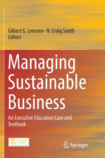 Book cover of: Managing Sustainable Business. By: Gilbert G. Lenssen