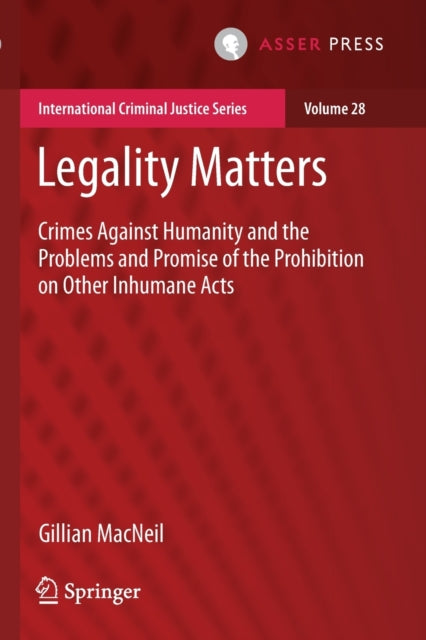 Book cover of: Legality Matters. By: Gillian MacNeil