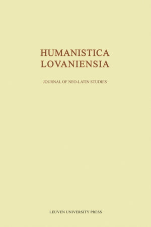 Humanistica Lovaniensia, Volume LXVI - 2017