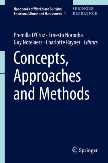 Book cover of: Concepts, Approaches and Methods. By: Premilla D'Cruz