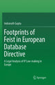 Book cover of: Footprints of Feist in European Database Directive. By: Indranath Gupta