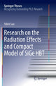 Book cover of: Research on the Radiation Effects and Compact Model of SiGe HBT. By: Yabin Sun