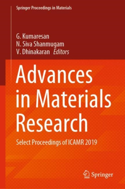 Book cover of: Advances in Materials Research. By: G. Kumaresan