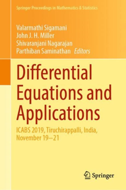 Book cover of: Differential Equations and Applications. By: Valarmathi Sigamani