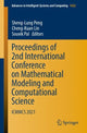 Book cover of: Proceedings of 2nd International Conference on Mathematical Modeling and Computational Science. By: Sheng-Lung Peng