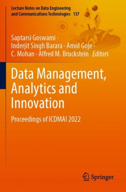 Book cover of: Data Management, Analytics and Innovation. By: Saptarsi Goswami