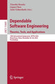 Book cover of: Dependable Software Engineering. Theories, Tools, and Applications