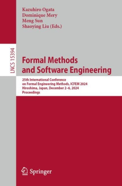 Book cover of: Formal Methods and Software Engineering