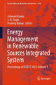 Book cover of: Energy Management in Renewable Sources Integrated System. By: Ashwani Kumar