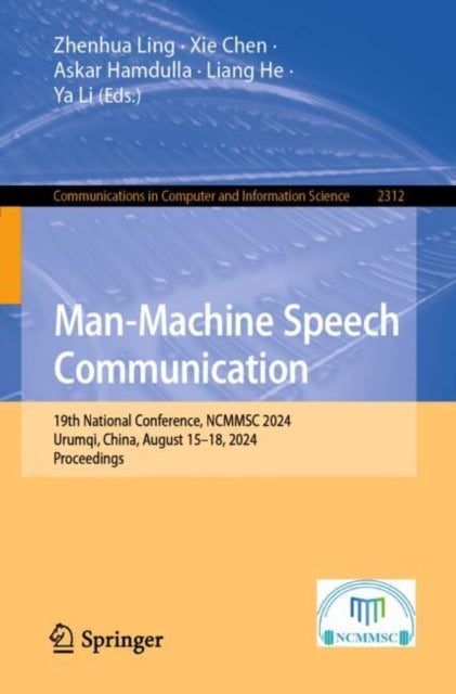 Book cover of: Man-Machine Speech Communication. By: Zhenhua Ling