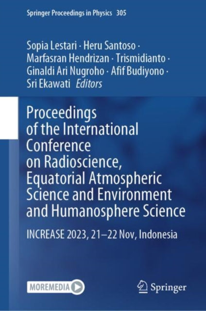 Book cover of: Proceedings of the International Conference on Radioscience, Equatorial Atmospheric Science and Environment and Humanosphere Science. By: Sopia Lestari