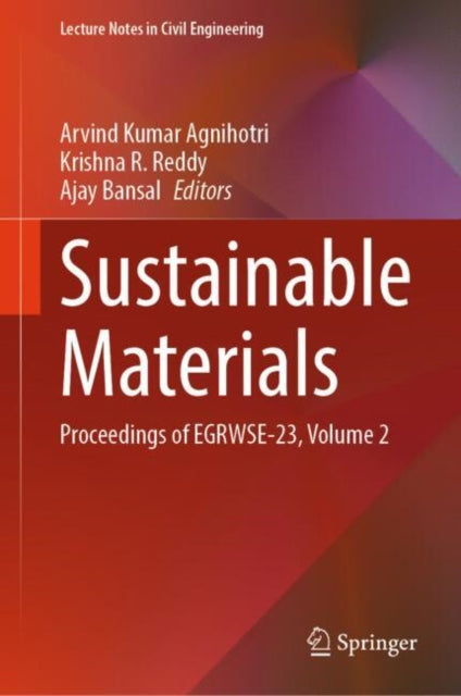 Book cover of: Sustainable Materials. By: Arvind Kumar Agnihotri