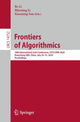 Book cover of: Frontiers of Algorithmics. By: Bo Li