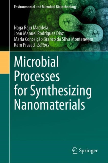 Book cover of: Microbial Processes for Synthesizing Nanomaterials. By: Naga Raju Maddela
