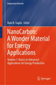 Book cover of: NanoCarbon: A Wonder Material for Energy Applications. By: Ram K. Gupta