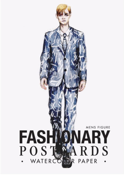 Book cover of: Fashionary Watercolor Postcards (Mens Figure Templates). By: Fashionary