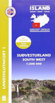 Book cover of: South West Iceland Map 1: 200 000: Regional map 1