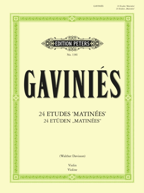 Book cover of: 24 Etudes 'Matinees'