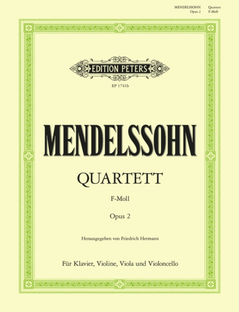 Book cover of: Piano Quartet in F minor Op.2