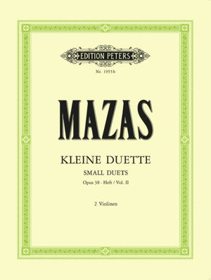 12 Little Duets Op. 38 for 2 Violins, Vol. 2