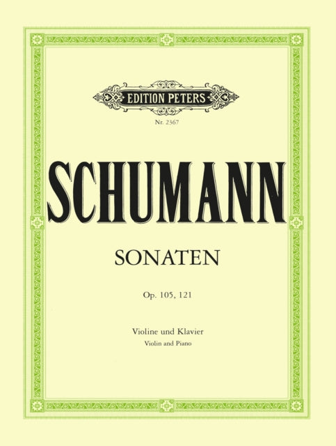 Book cover of: Sonatas in A minor Op.105; D minor Op.121