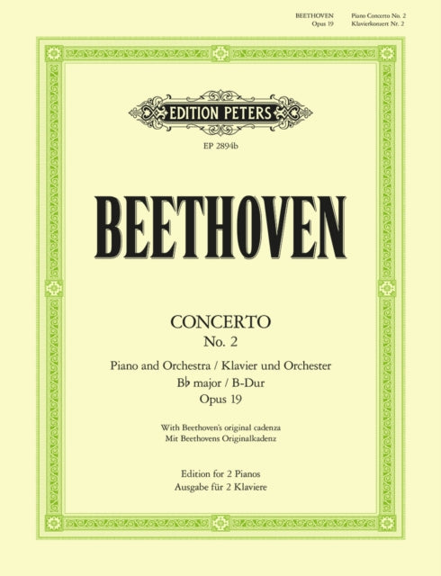 Book cover of: Concerto No. 2 in B flat Op.19