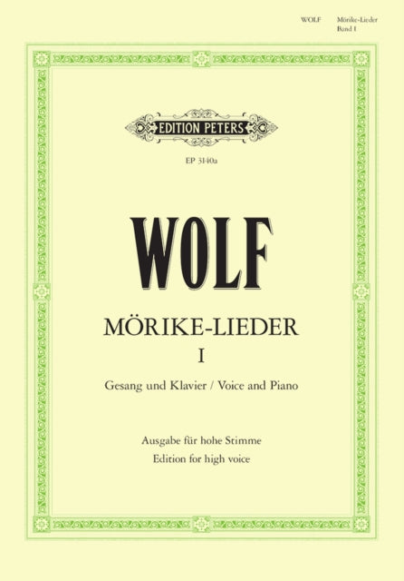 Book cover of: Morike-Lieder: 53 Songs Vol.1